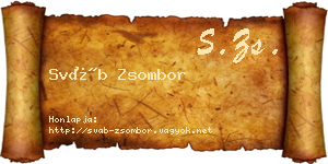 Sváb Zsombor névjegykártya